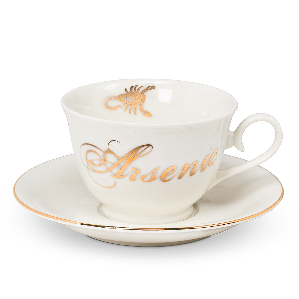 Arsenic Cup & Saucer with Scorpion | Putti Fine Furnishings Canada 