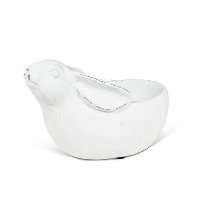 Shallow Whihte Rabbit Planter | Putti Fine Furnishings Canada
