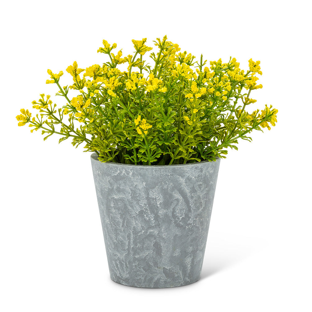 Yellow Flowering Plant Pot | Putti Fine Furnishings