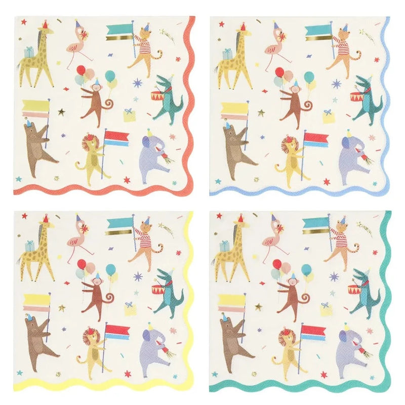 Meri Meri Animal Parade Paper Napkins