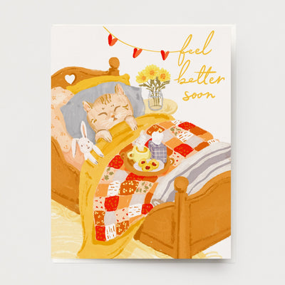 "Feel Better Soon" Kitten Greeting Card | Putti Fine Furnishings Canada