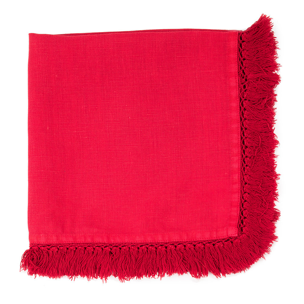 Tasselled Napkin - Red, AC-Abbott Collection, Putti Fine Furnishings
