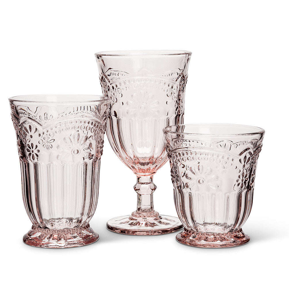 Pink Flower Highball - Tableware - Abbot Collection - Putti Fine Furnishings Toronto Canada - 3