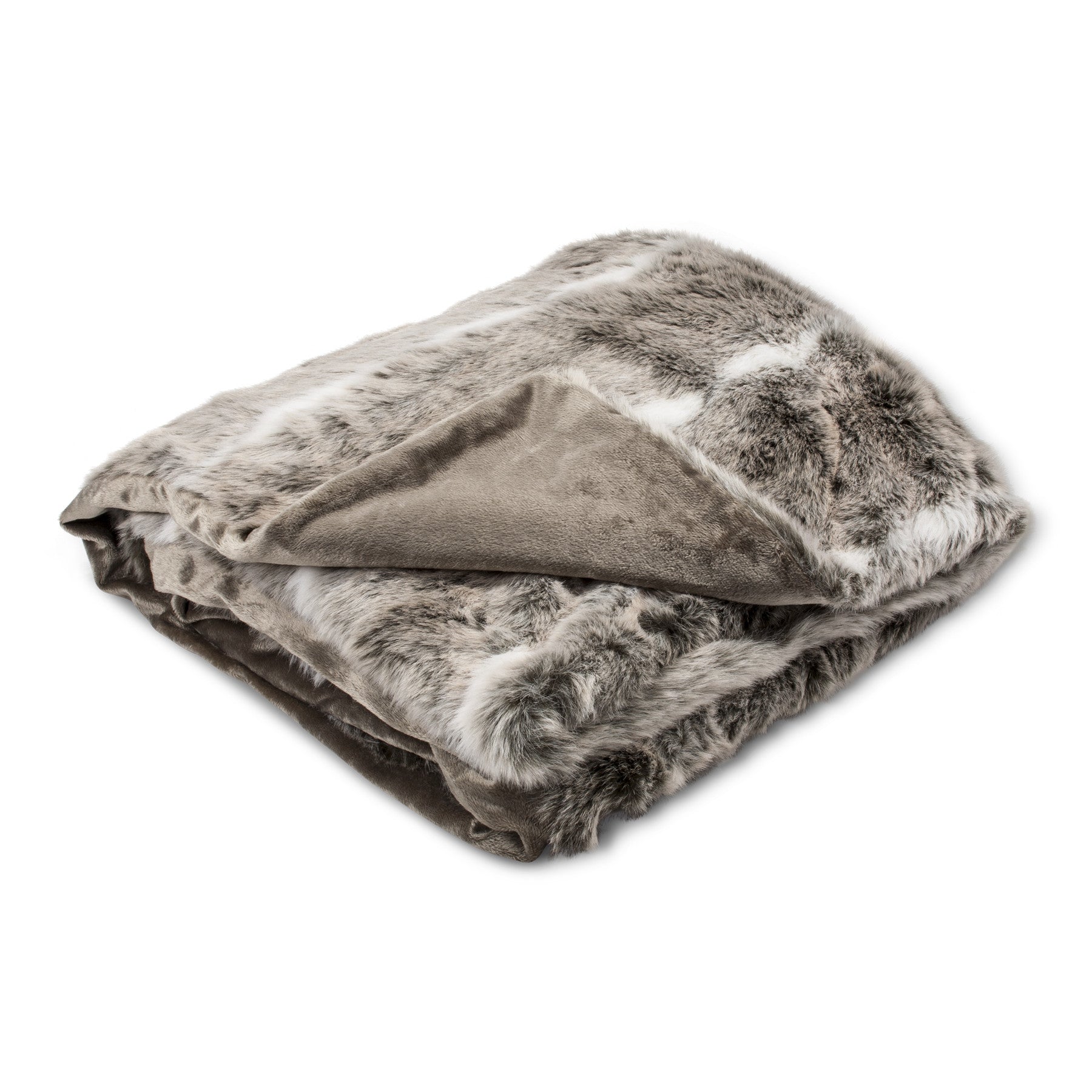 Faux Fur Throw - Taupe, AC-Abbott Collection, Putti Fine Furnishings