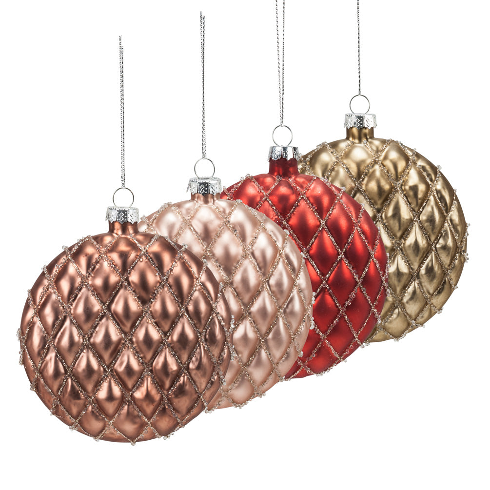 Quilted Disc Ornament, AC-Abbott Collection, Putti Fine Furnishings