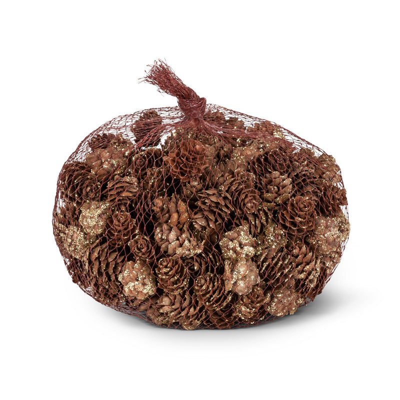 Small Pinecones with Gold Glitter - Christmas - AC-Abbot Collection - Putti Fine Furnishings Toronto Canada - 1