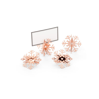 Rose Gold Snowflake Place Card Holder Ornaments - Christmas - AC-Abbott Collection - Putti Fine Furnishings Toronto Canada - 3
