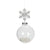 Snowflake and Ball Ornament with Silver Dust -  Christmas - AC-Abbot Collection - Putti Fine Furnishings Toronto Canada