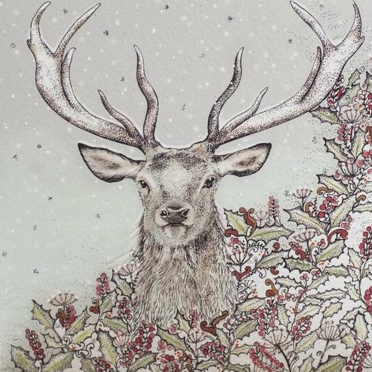Fay's Studio Christmas Deer Greeting Card | Putti Fine Furnishings
