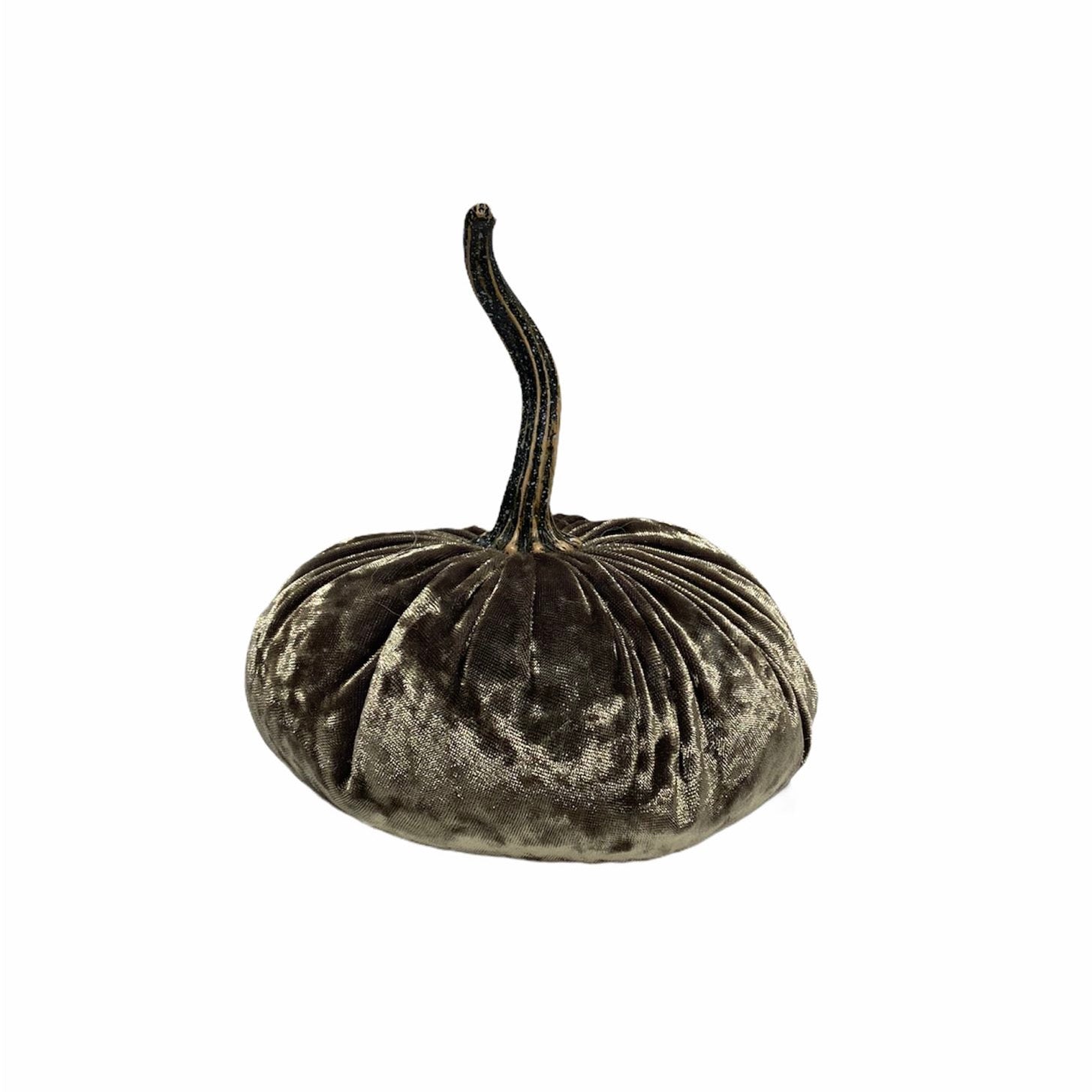 Small Velvet Pumpkin - Luxe Moss | Putti Fine Furnishings Canada