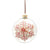 Clear with Red Snowflake Glass Christmas Ball Ornament | Putti Christmas 