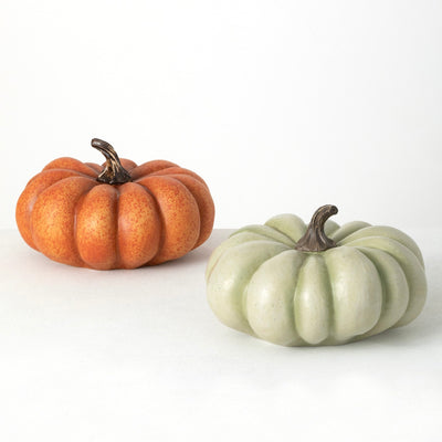 Large Squat Orange Pumpkin