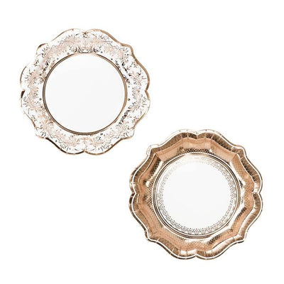Party Porcelain Rose Gold Paper Plates | Putti Celebrations
