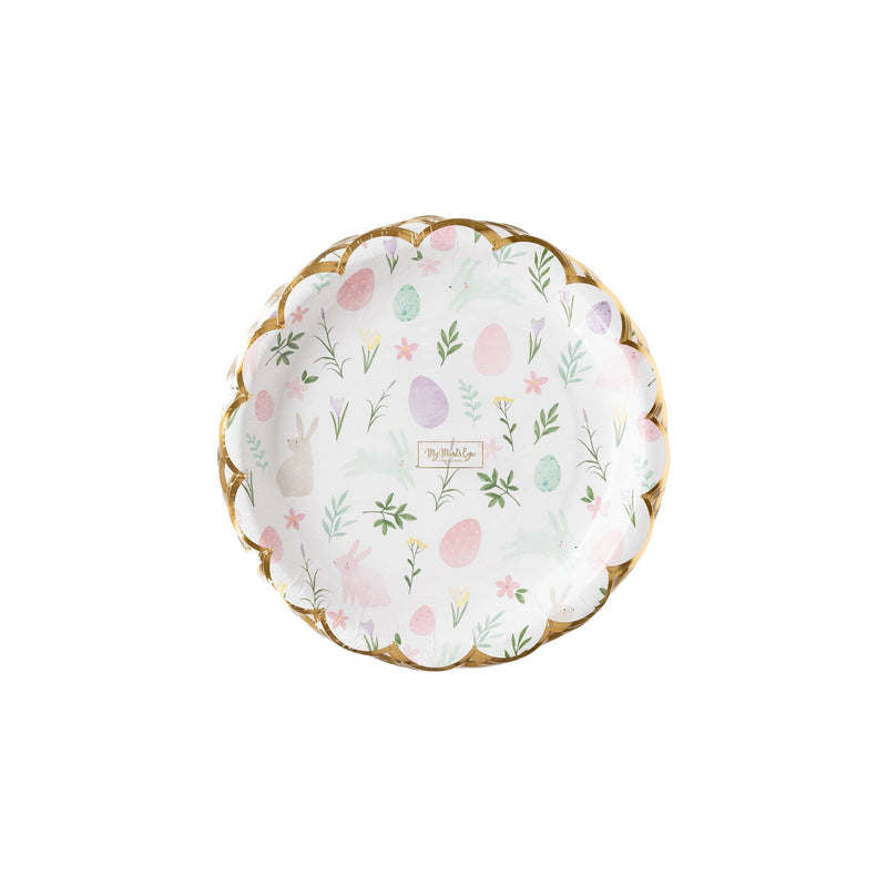 Watercolor Scatter Round Paper Plates
