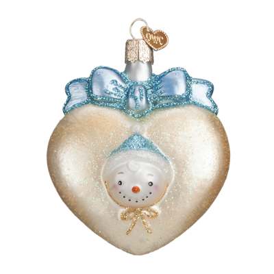 Old World Christmas Baby's First Glass Ornament - Blue Christmas Decorations - Old World Christmas - Putti Fine Furnishings Toronto Canada - 3