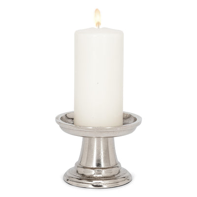 Small Chunky Aluminum Pillar Holder - Putti Fine furnishings Canada