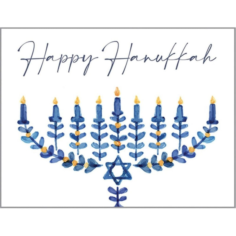 "Happy Hanukkah" Menorah Greeting Card