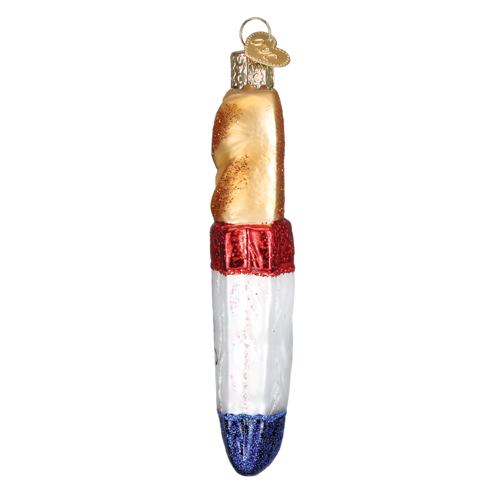 Old World Baguette Glass Christmas Ornament, OWC-Old World Christmas, Putti Fine Furnishings