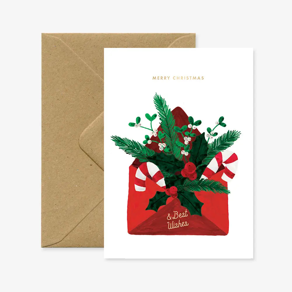 "Merry Christmas" Envelope Christmas Card | Putti Celebrations