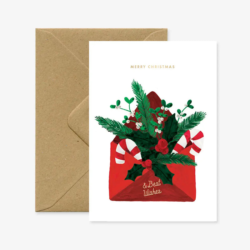 "Merry Christmas" Envelope Christmas Card | Putti Celebrations