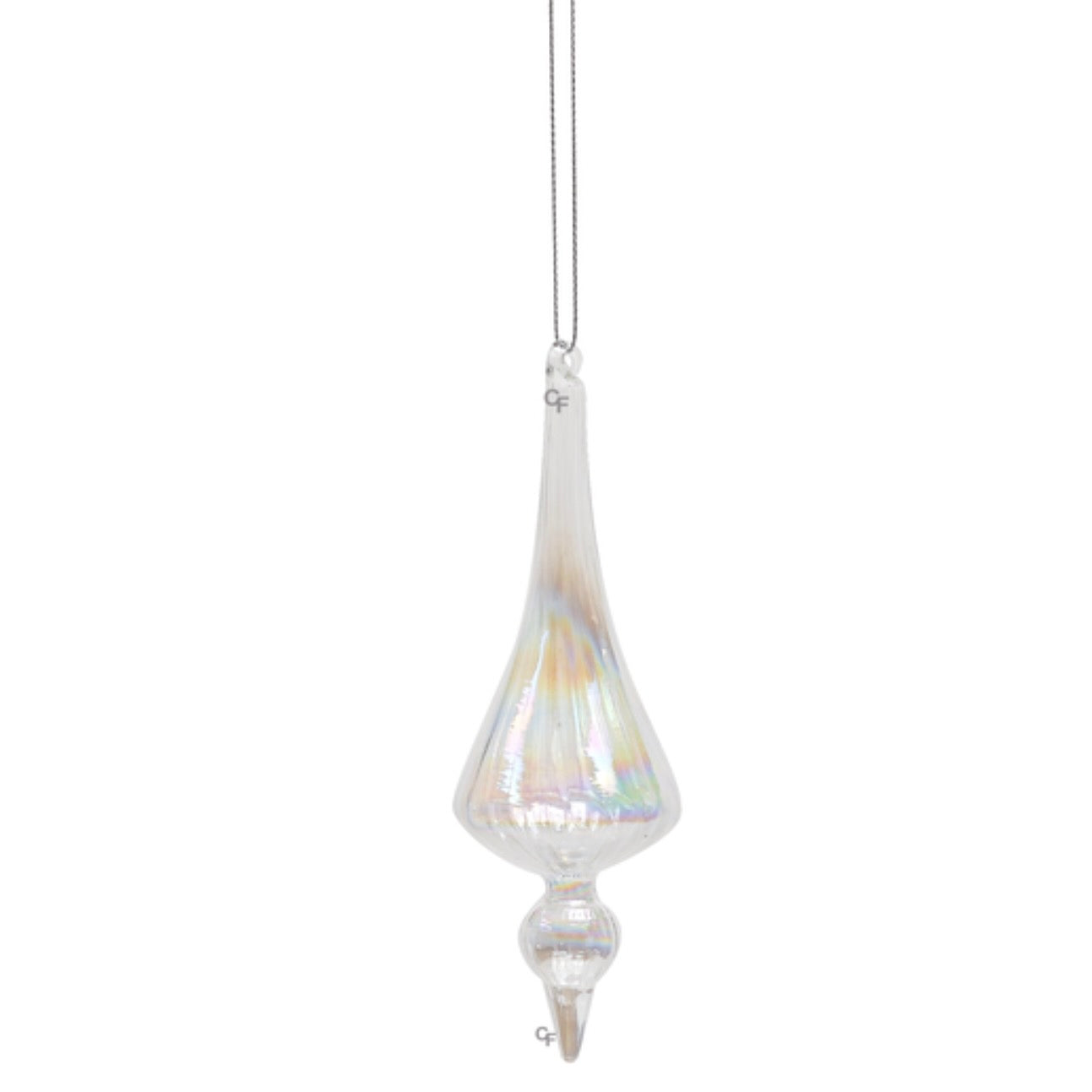 Iridescent Glass Finial Ornaments