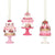 Resin Cake on Stand Ornament - 3 Assorted