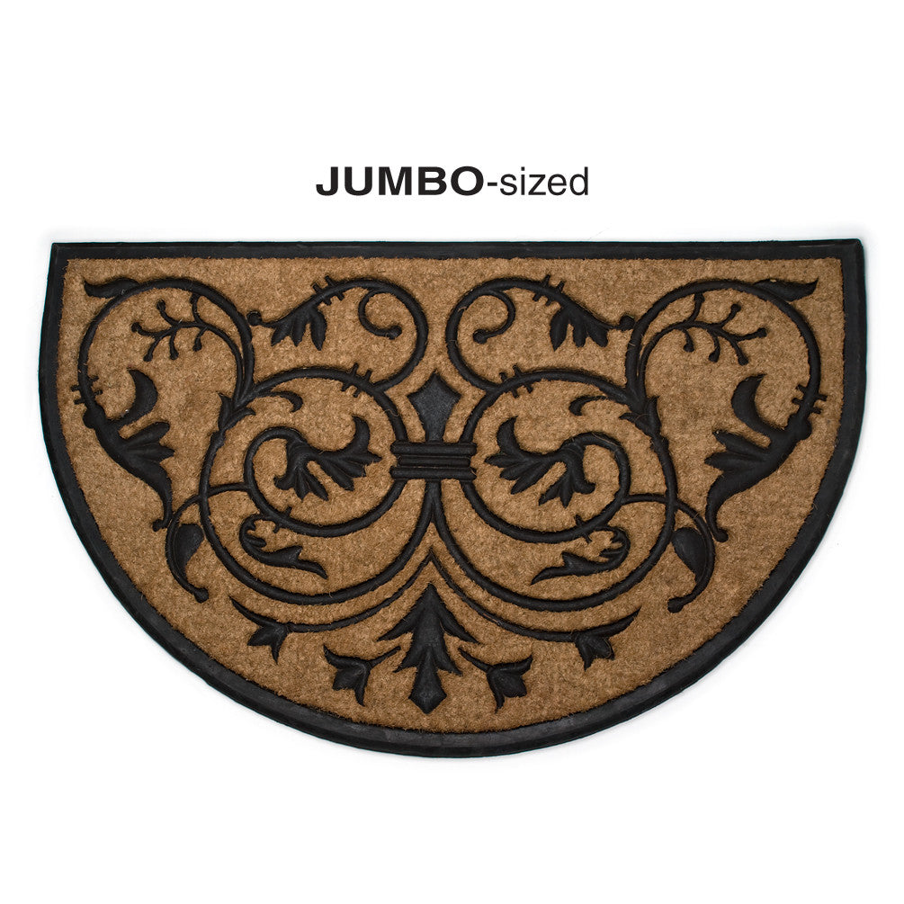 Half Round Scroll Doormat - Extra Large, AC-Abbott Collection, Putti Fine Furnishings
