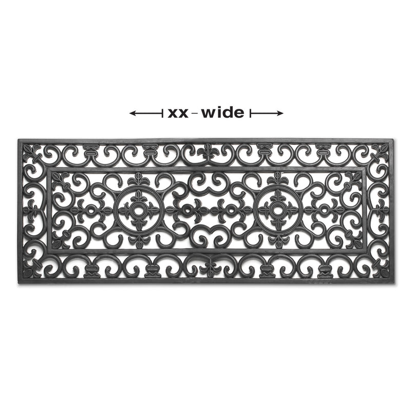 Fleur De Lys Double Doormat, AC-Abbott Collection, Putti Fine Furnishings