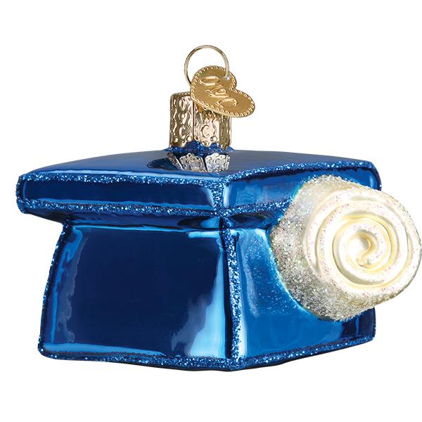 Old World Christmas Graduation Cap Glass Ornament | Putti Christmas Canada