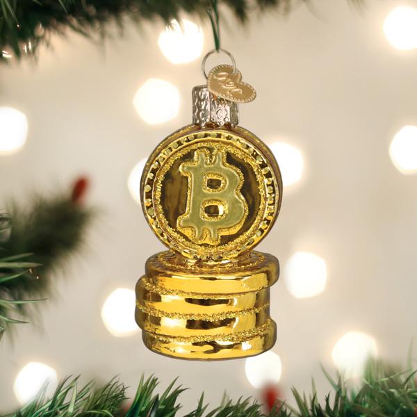 Old World Christmas Bitcoin Ornament | Putti Christmas