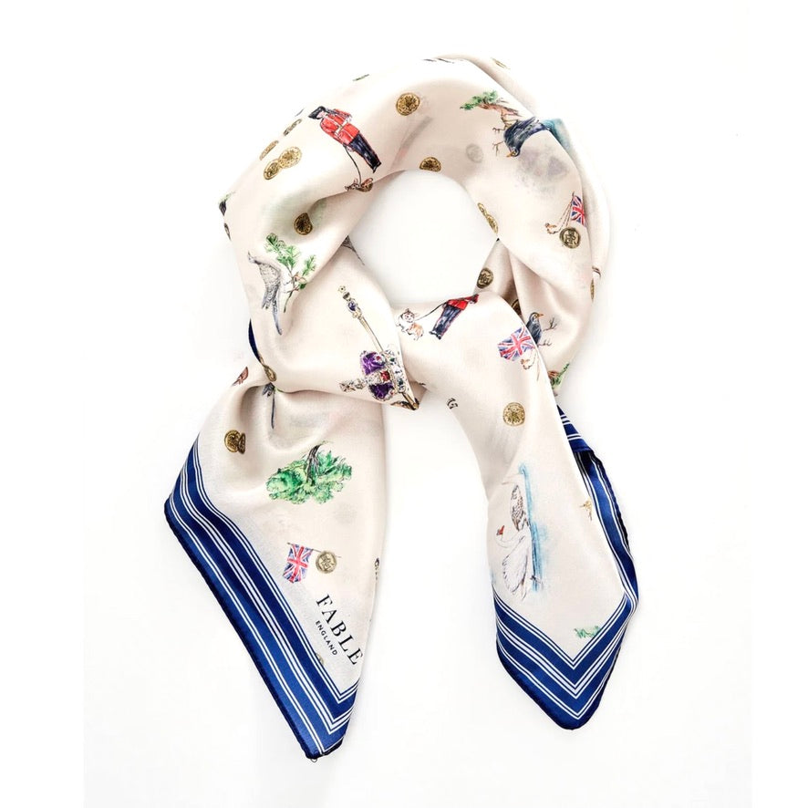 Fable England - Royal Ditsy Square Scarf