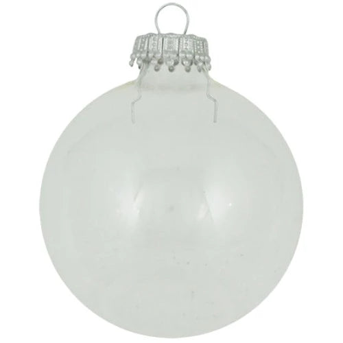 Clear Glass Ball Ornaments - Set of 8 | Putti Christmas Canada