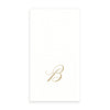 Gold Monogram Paper Guest Towel - Letter B, CI-Caspari, Putti Fine Furnishings