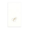 Gold Monogram Paper Guest Towel - Letter C, CI-Caspari, Putti Fine Furnishings