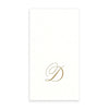 Gold Monogram Paper Guest Towel - Letter D, CI-Caspari, Putti Fine Furnishings