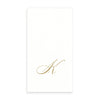 Gold Monogram Paper Guest Towel - Letter K, CI-Caspari, Putti Fine Furnishings