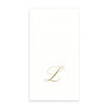 Gold Monogram Paper Guest Towel - Letter L, CI-Caspari, Putti Fine Furnishings