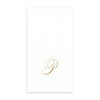 Gold Monogram Paper Guest Towel - Letter P, CI-Caspari, Putti Fine Furnishings