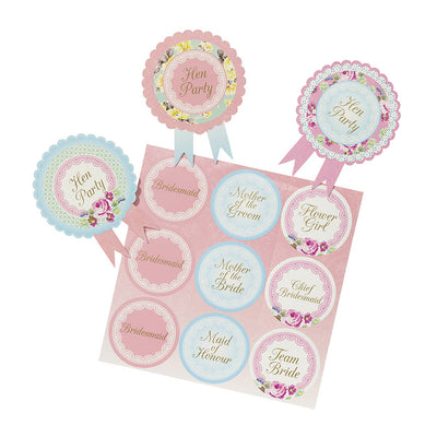 Truly Hen Party "Wedding Party" Badges -  Party Supplies - Talking Tables - Putti Fine Furnishings Toronto Canada - 2