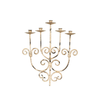 Hand Wrought Iron Floor Standing Candlestick