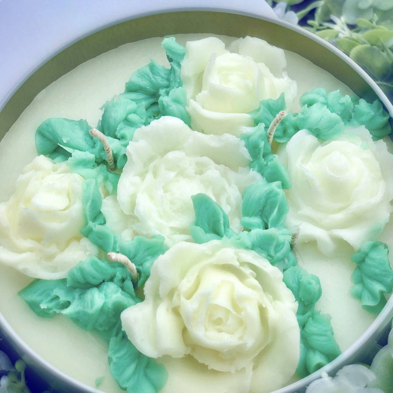 Tina's Garden White Floral 4 Wick Candle | Putti Fine Furnishings