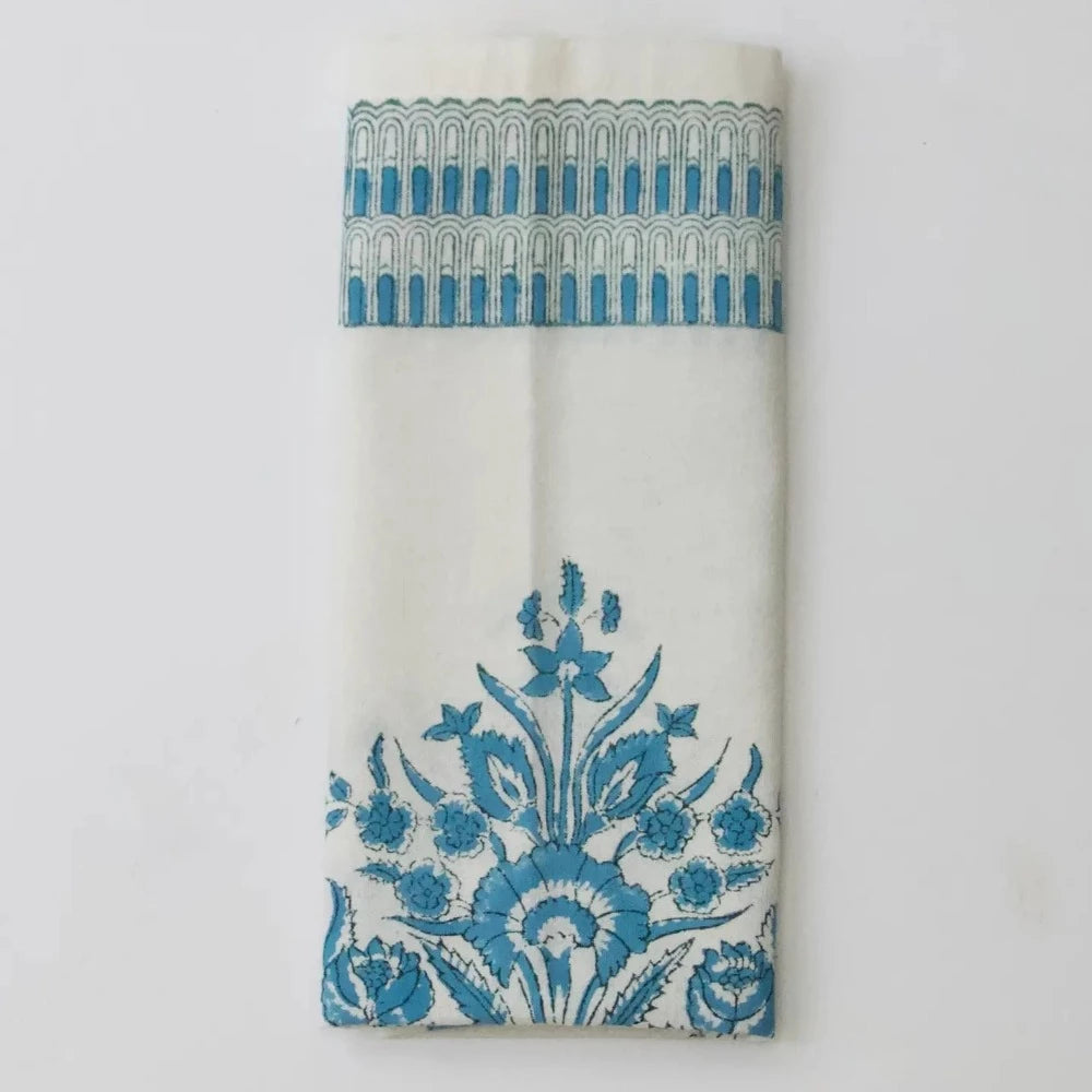 Hand Block Printed Varmala Blue Napkin