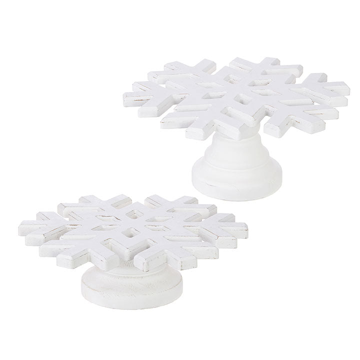 White Snowflake Pedestals
