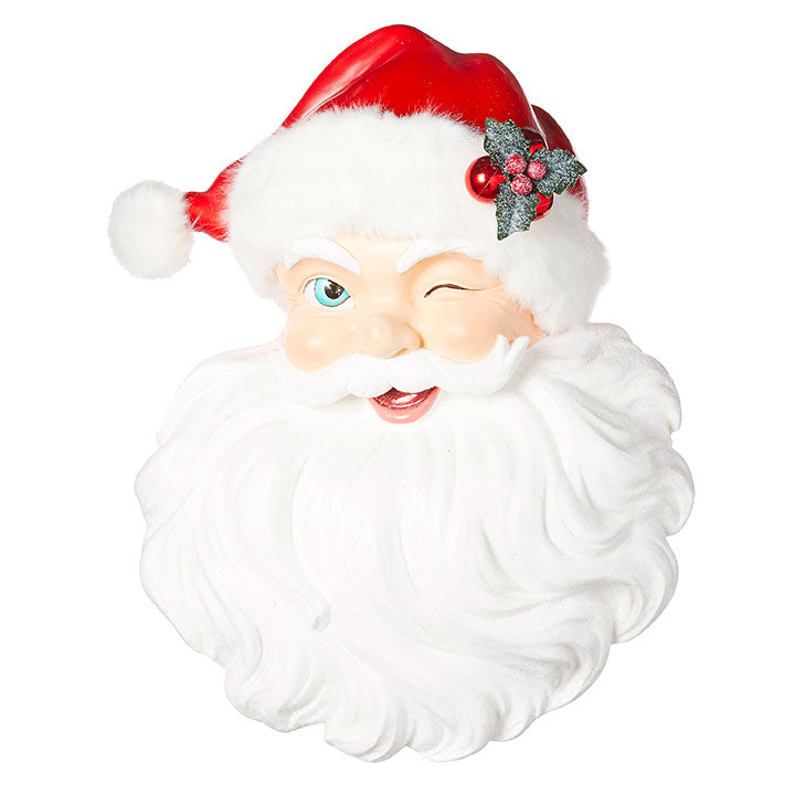 Winking Santa Wall Decor