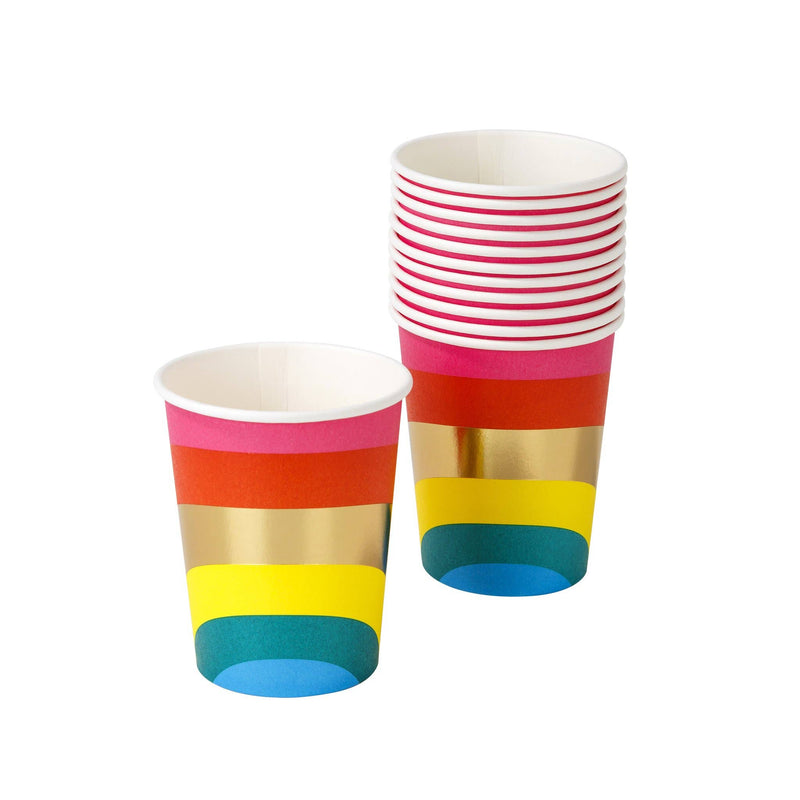 Birthday Brights Rainbow Paper Cups