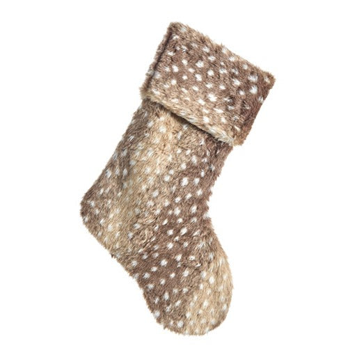 Fawn Fur Christmas Stocking | Putti Christmas Canada 