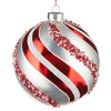 Raz Imports Peppermint Swirl Ball Ornament | Putti Christmas