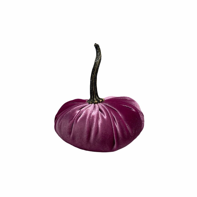 Small Velvet Pumpkin - Magenta | Putti Fine Furnishings Canada