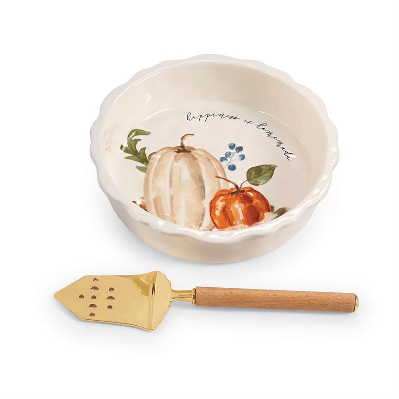 "Happiness is Homemade" Pumpkin Pie Plate Set