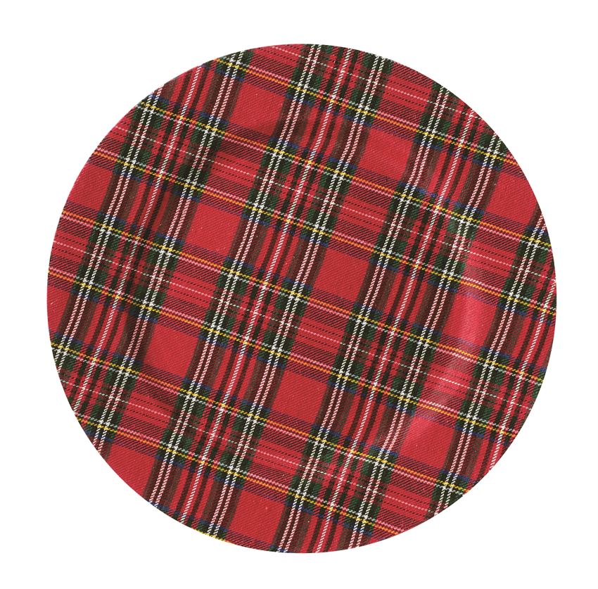 Tartan Fabric Christmas Chargers